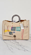 Load image into Gallery viewer, Coach Rogue 39 Jean-Michel Basquiat Bag in Ivory Pebble Leather with Snakeskin - Handbag Shoulder Bag - Coach 6877
