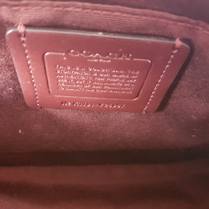 Coach mini sierra satchel black patent leather floral handbag