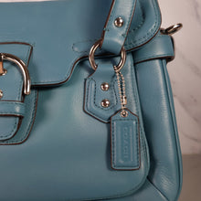 Load image into Gallery viewer, Coach Campbell Satchel Handbag in Mineral Blue
