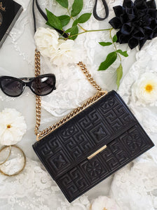 Versace Shoulder Flap Bag in Quilted Nappa Leather With Chain Details The Greek