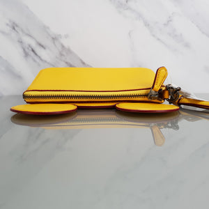 Coach  F59529 Banana Yellow Mickey Mouse EArs Clutch wristlet bag