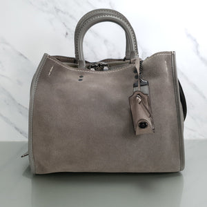 Coach Rogue 31 GRey Heather Suede Handbag