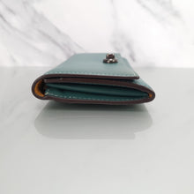 Load image into Gallery viewer, Coach envelope wallet turnlock dark turquoise 12134
