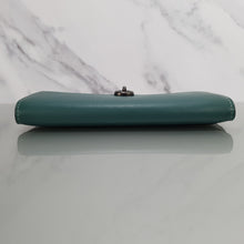 Load image into Gallery viewer, Coach envelope wallet turnlock dark turquoise 12134
