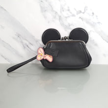 Load image into Gallery viewer, Disney x Coach Clutch Wristlet Minnie Mouse Ears Bow f30212
