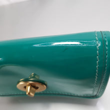 Load image into Gallery viewer, Coach 12795 Patent leather shoulder bag green brass 
