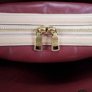 Coach 1941 Rogue 31 Smooth Calf Leather Colorblock beechwood chalk light saddle c chain strap 27055