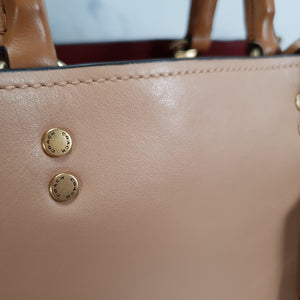 Coach 1941 Rogue 31 Smooth Calf Leather Colorblock beechwood chalk light saddle c chain strap 27055