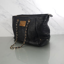 Load image into Gallery viewer, Versace Quilted Nappa Leather Tote Bag with Interwoven Chain Straps 
