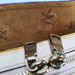 Rare Coach Rogue Shoulde Bag in Chalk Pebble Leather with Floral Bow Suede Lining - SAMPLE BAG