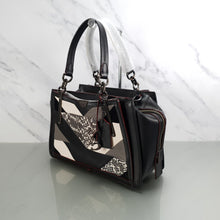 Load image into Gallery viewer, Rare Coach Dreamer in Black Smooth Leather With Genuine Snakeskin Patchwork Detail
