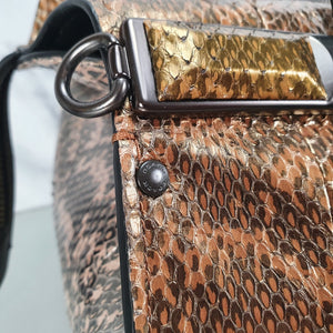 Coach Mystery Sample Bag Snakeskin Panelled leather Handbag