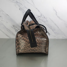 Load image into Gallery viewer, Coach Mystery Sample Bag Snakeskin Panelled leather HandbagCoach Mystery Sample Bag in Genuine Snakeskin and Smooth Black Leather
