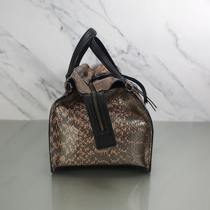 Coach Mystery Sample Bag Snakeskin Panelled leather HandbagCoach Mystery Sample Bag in Genuine Snakeskin and Smooth Black Leather