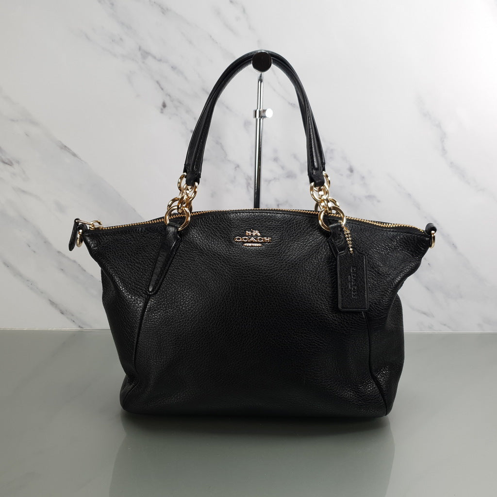 Coach small kelsey satchel black Clearance