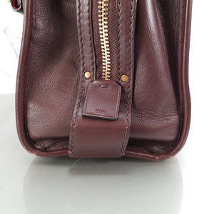 Coach Rogue 31 in Oxblood Quilted Nappa Leather Chevrons with Studs & Red Suede - SAMPLE BAG