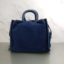 Load image into Gallery viewer, 57179 Coach Rogue 36 dark denim blue suede handbag
