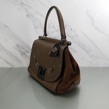 Load image into Gallery viewer, 57659 Coach drifter fatigue brown top handle western rivets
