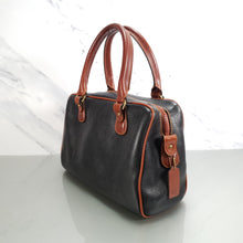 Load image into Gallery viewer, Vintage 80s Coach bag colorblock satchel black brown handbag
