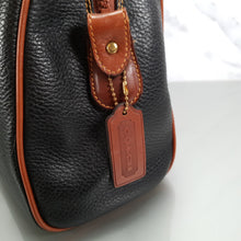 Load image into Gallery viewer, Vintage 80s Coach bag colorblock satchel black brown handbag
