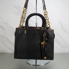 Load image into Gallery viewer, Coach Rogue 25 in Black Crossgrain Leather and C-chain - Crossbody Handbag - SAMPLE BAG
