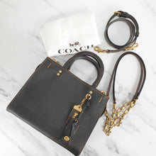 Load image into Gallery viewer, Coach Rogue 25 in Black Crossgrain Leather and C-chain - Crossbody Handbag - SAMPLE BAG
