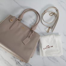 Load image into Gallery viewer, Coach Crosby Carryall in Taupe Smooth Leather Handbag
