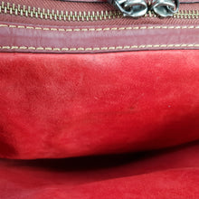 Load image into Gallery viewer, Coach 54556 Rogue 36 oxblood pebble leather red suede handbag
