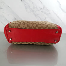 Load image into Gallery viewer, Coach Edie Signature Colorblock REd smooth leather shoulder bag
