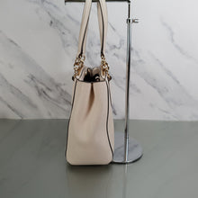 Load image into Gallery viewer, Coach F57523 Christie Carryall Handbag chalk white crossgrain leather
