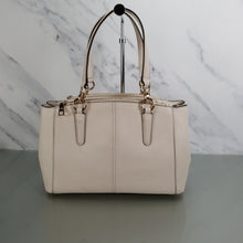 Load image into Gallery viewer, Coach F57523 Christie Carryall Handbag chalk white crossgrain leather
