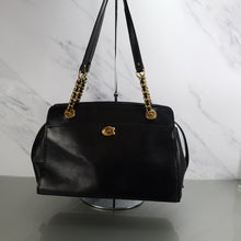 Load image into Gallery viewer, Coach Parker Carryall Black Smooth Leather C Turnlock Bag
