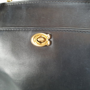Coach Parker Carryall Black Smooth Leather C Turnlock Bag