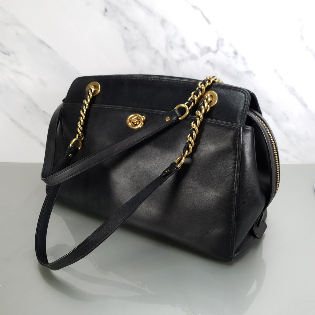 Hermès Black Chevre Leather Macpherson 34 Bolide Trunk 2way Bag