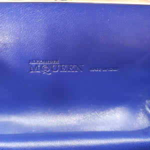 Alexander McQueen 236731 000926 Red & BLue Skull Box Clutch in plastic