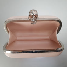 Load image into Gallery viewer, Alexander Mcqueen 236715 000926 Skull Box Clutch Nude Pink nappa leather handbag
