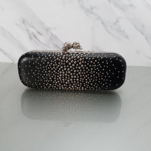 Load image into Gallery viewer, Alexander McQueen 300791 000926 twin skull box clutch studded nappa leather handbag
