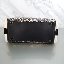 Load image into Gallery viewer, Coach Swagger 27 genuine snakeskin colorblock black and white chalk 57113
