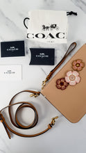 Load image into Gallery viewer, Coach Soho with Tea Roses in Smooth Beechwood Leather Colorblock - Crossbody Bag Wristlet Clutch - Beige Coach 28429
