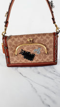 Load image into Gallery viewer, Limited Edition Coach x Keith Haring Riley with Embellishments in Signature &amp; Saddle - Charms, Rexy, Crystals, Rivets, Tea Roses - Coach 31071
