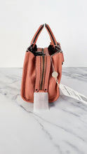 Load image into Gallery viewer, Coach Rogue 17 in Melon Pebble Leather with Oxblood Suede Lining - Crossbody Bag Salmon Pink Pastel Orange - Coach 22978
