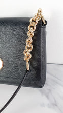 Load image into Gallery viewer, Coach Crosstown Crossbody Bag in Black Pebble Leather With Chain Detail &amp; Turnlock
