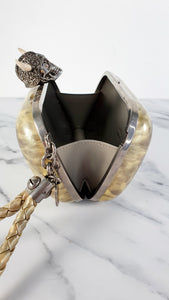 Alexander McQueen Viking Skull Box Clutch Wristlet - Style 246975 000926
