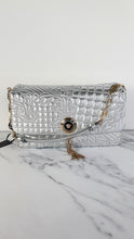 Load image into Gallery viewer, Versace Vanitas Baroque Silver Shoulder Bag with Medusa - Crossbody Bag Handbag Flap bag
