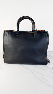 Coach 1941 Rogue 31 in Black Pebble Leather with Honey Suede - Handbag Satchel with Clochette
