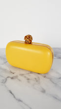Load image into Gallery viewer, Alexander McQueen Skull Box Clutch in Yellow smooth Nappa leather &amp; Swarovski Crystals - Style 236715 000926
