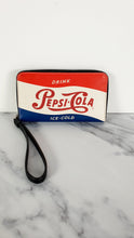 Load image into Gallery viewer, Limited Edition Coach Pepsi Cola Zip Wallet With Black Smooth Leather Purse - Coach F26389
