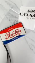Load image into Gallery viewer, Limited Edition Coach Pepsi Cola Zip Wallet With Black Smooth Leather Purse - Coach F26389
