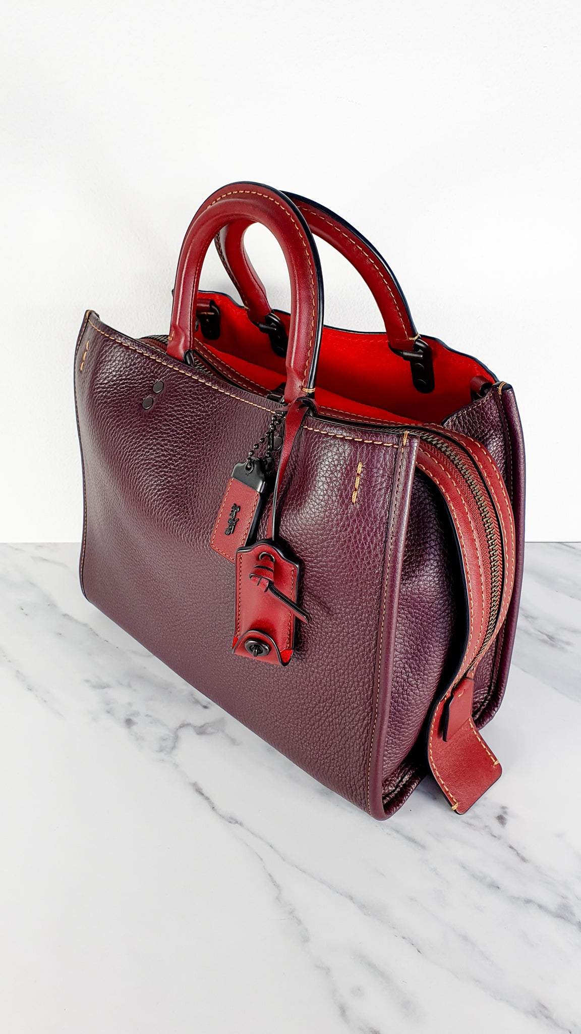 Coach sale oxblood handbag