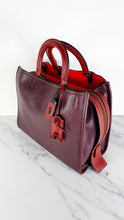 Load image into Gallery viewer, Coach 1941 Rogue 31 in Oxblood Pebble Leather with Red Suede Lining Satchel Handbag - Coach 38124
